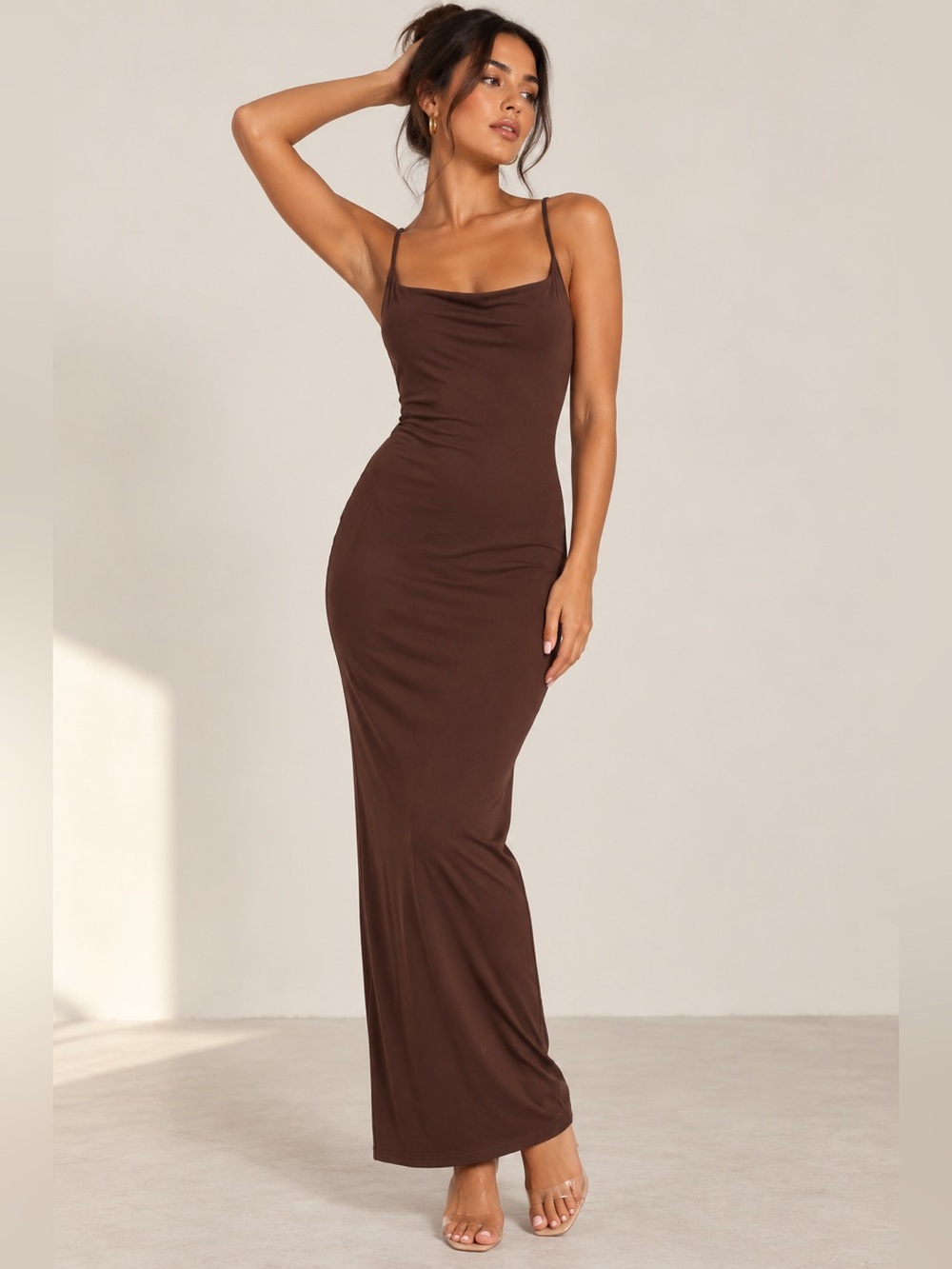 SKIMS Fits Everybody Long Slip Dress | Cocoa